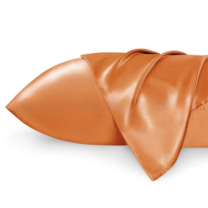 Solid Silk Pillowcases Decorative Luxury Cushion Cover Envelope Style Hair Skin Protect Standard Queen Size Pillow Case