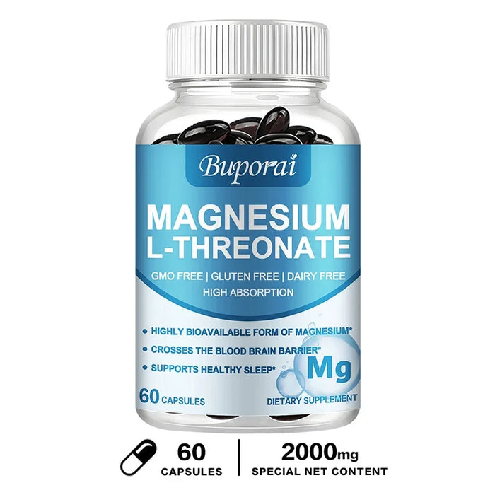 Magnesium L Threonate - Improves Memory, Deep Sleep, and Supports Better Mood