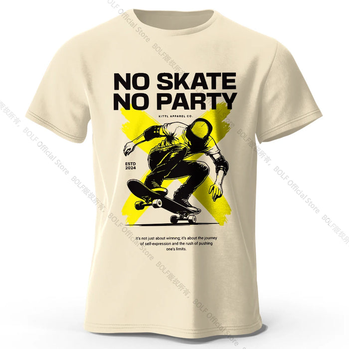 Skateboard Graphic T-Shirt 100% Cotton Urban Street Style Tee for Men and Women Casual Skate Wear