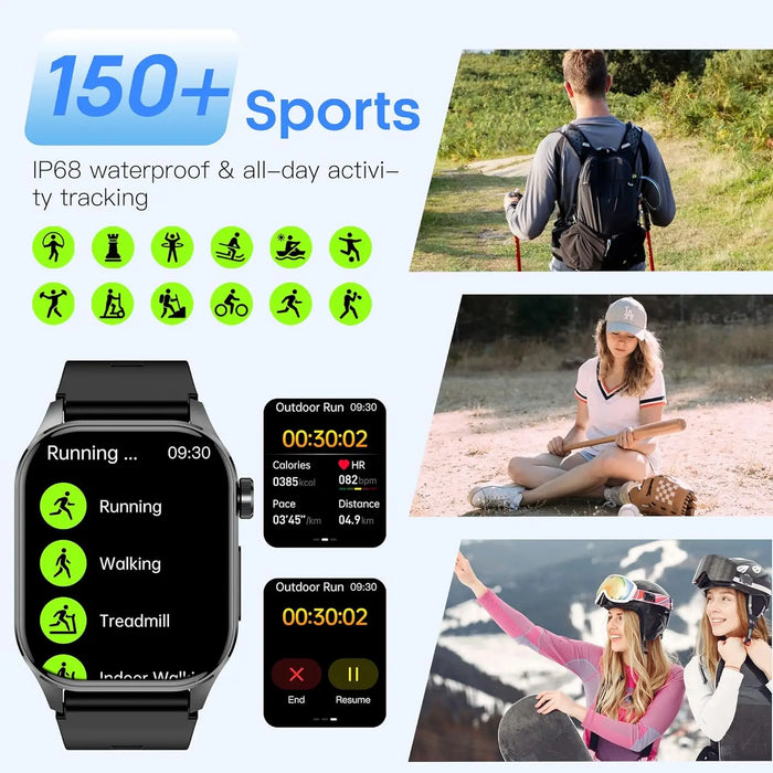 2026 New ECG + PPG Smart Healthy Diagnosis Surveillance Women Body Analysis Blood Pressure Lipid Uric Acid Health SmartWatch Men