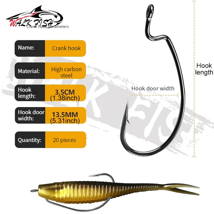 WALK FISH 61 Pieces/Set Of Bionic Fish Soft Bait Fishing Gear With Hook Storage Box Soft And Portable Outdoor Fishing Gear