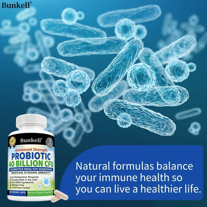 Daily Probiotic Nutritional Supplement - 40 Billion CFU for Gut Health - Probiotics for Men and Women - Digestive Health