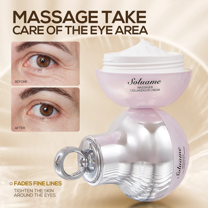 Collagen Massage Eye Cream - Hydrating & Firming Eye Contour, Gentle Care for Eye Area Lightweight Gel Texture for Smooth Skin