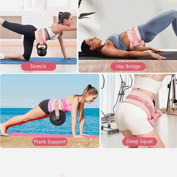 Home Gym Fitness Equipment Hip Bridge Weight Belt Fitness Waist Training Belt Dumbbell Hip Push Belt Waist Support Adjustable