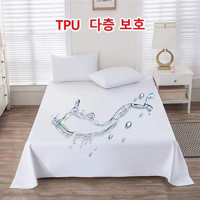100% Waterproof Bed Sheet, Extra-Large Mattress Protector, Breathable And Dust-Proof Bedding Mattress Cover, Machine Washable