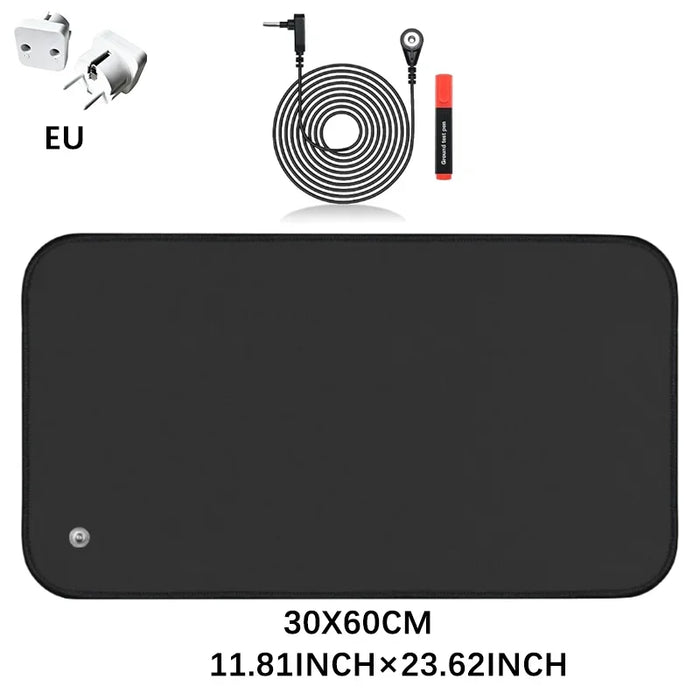 Grounding Mat for Sleep 30x60cm Wellness Natural Earthing Pad to Improve Circulation, Reduce Inflammation & Ease Pain/Anxiety