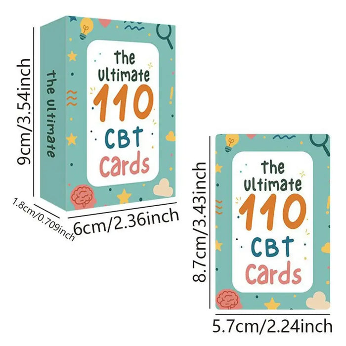Mindfulness cards 55 cards containing 110 suggestions for action, cognitive behavior cards, personal emotional management