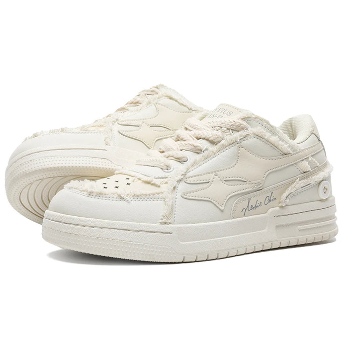 Women Shoes for Men Tennis Retro Punk Canvas Leather Skateboard Shoes Fashion Male Sneakers Couple Outdoor Sport Casual Shoe