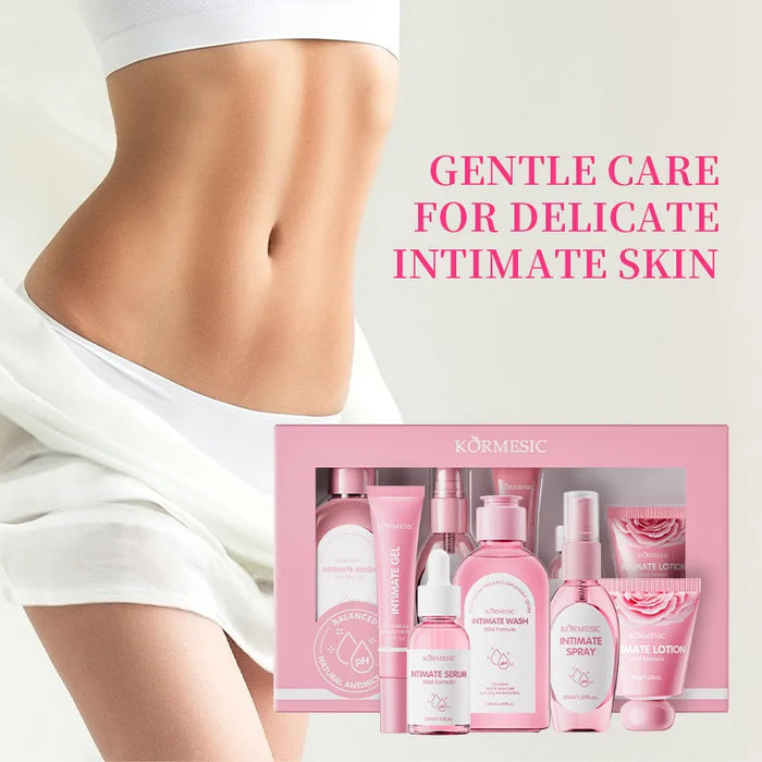 5pcs/set KORMESIC Women's Intimate Care Bundle Daily Skin Routine Set Beautifying Wash Bath Brightening Delicate Smooth Kit