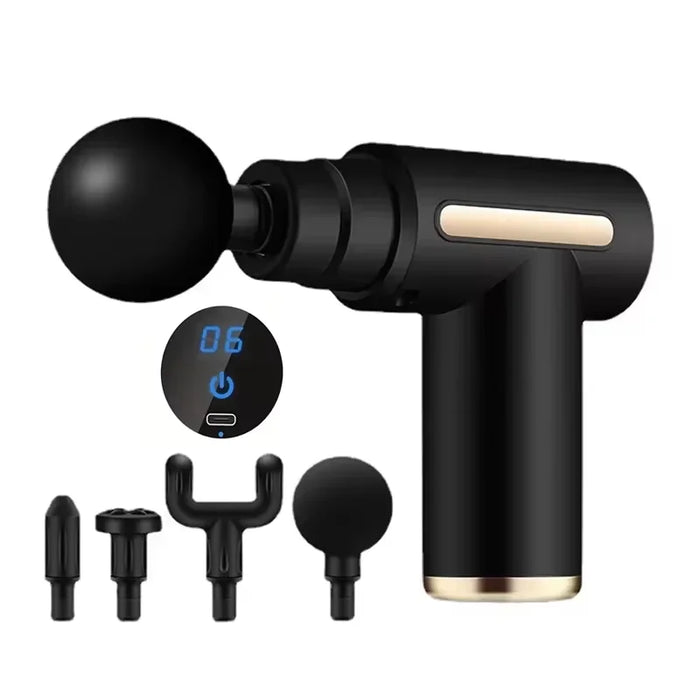 Electric Percussion Massage Gun Deep Tissue Muscle Relaxer Fascia Body Neck Back Pain Relief Fitness Recovery Tool for Shoulder