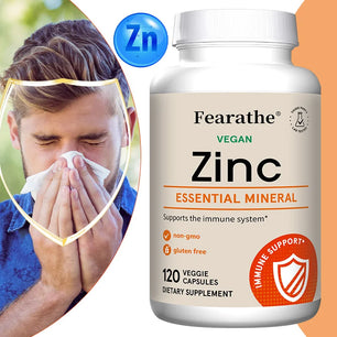 Zinc Supplement - Superior Zinc Absorption Boosts Immune Support, Sleep & Energy, Supports Respiratory Health,Non-GMO
