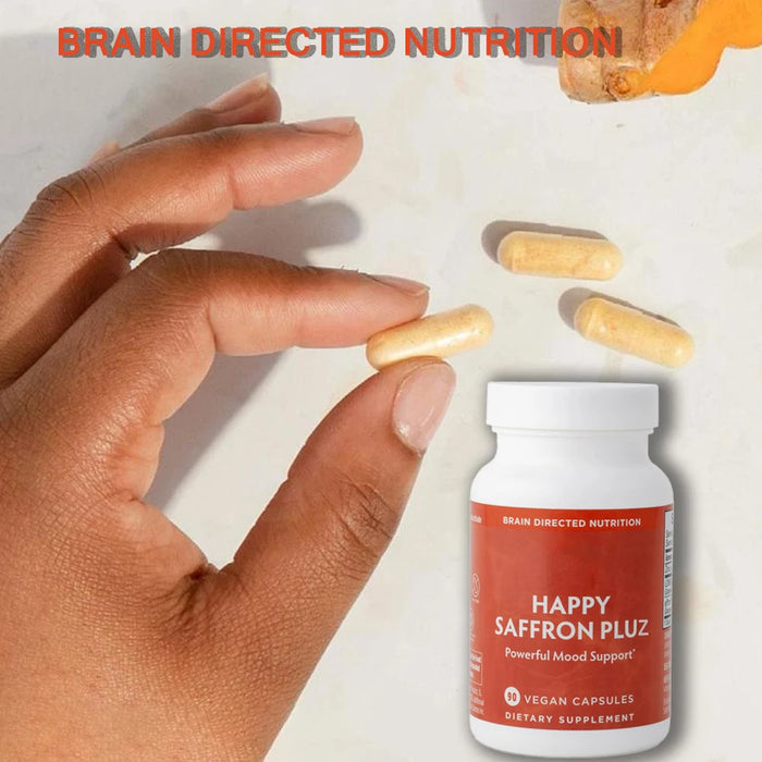 Happy Saffron Supplements Saffron Extract for Mood & Memory, Eye Health - Joint Supplement for Women & Men - 90 Vegan Capsules