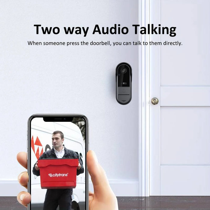 Tuya WiFi WirelessVisual Doorbell Camera Outdoor Waterproof Smart Life APP Notification Motion Detection Night Vision