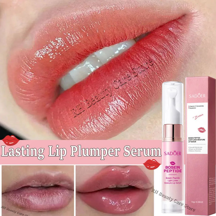 Lip Booster Plumping Serum Gel Hyaluronate Acid Moisturizing Sexy Enhancer Non-Irritating Brighten Fade Lines Plump Products