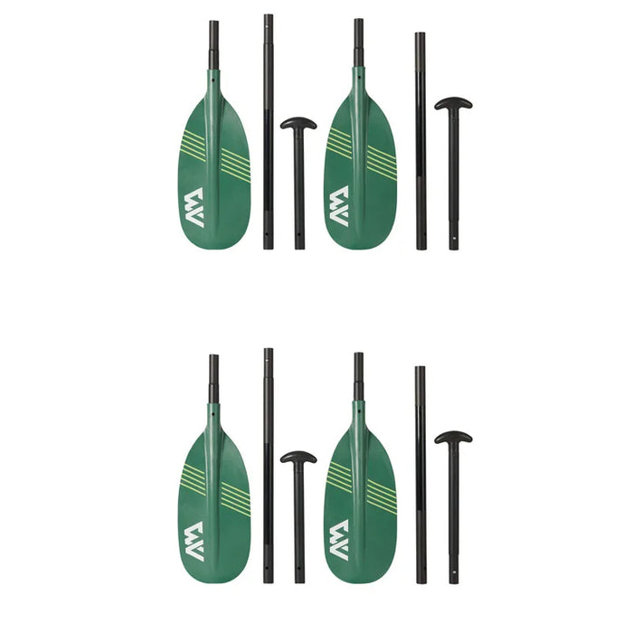 AQUA MARINA RIPPLE-TECH aluminium shaft 2-IN-1 ALUMINUM CANOE & KAYAK CONVERTIBLE PADDLE 4 piece kayak oar double blade