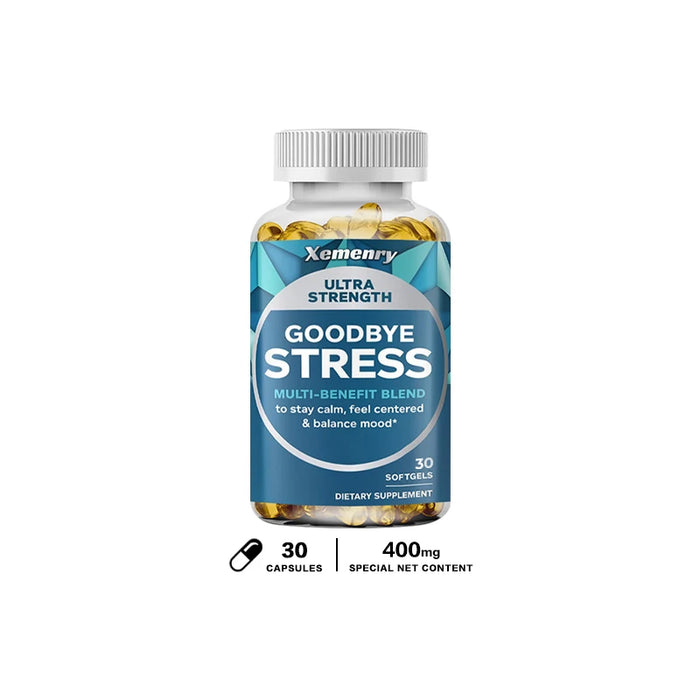 Stress Relief Capsules with GABA, L-Theanine, Mood & Stress Relief 120 Capsules Gluten Free Non-GMO, Improve Memory