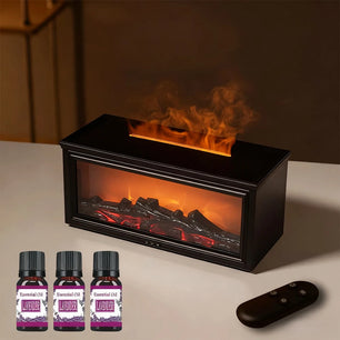 Air Aroma Humidifier Essential Oils Humidifier Flame Fragrance Diffuser Home Aromatherapy Diffuser With LED Light Remote Control
