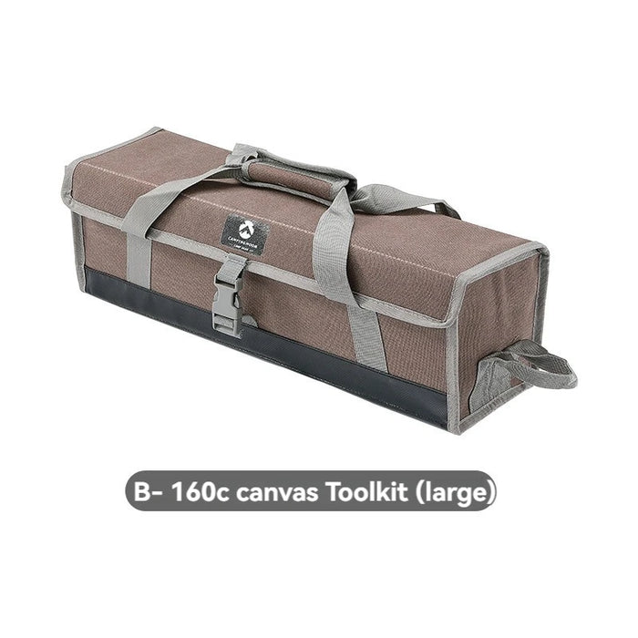 CAMPINGMOON Outdoor Thick Canvas Multi functional Handheld Tools Miscellaneous Storage Bag Barbecue Equipment Camping Bag
