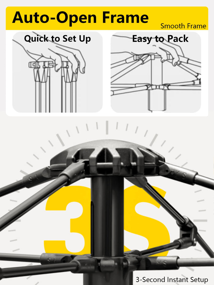 1 Outdoor Camping Tent for Overnight Stay, Fully Automatic, Quick Setup, No Assembly, Foldable, Double Layer