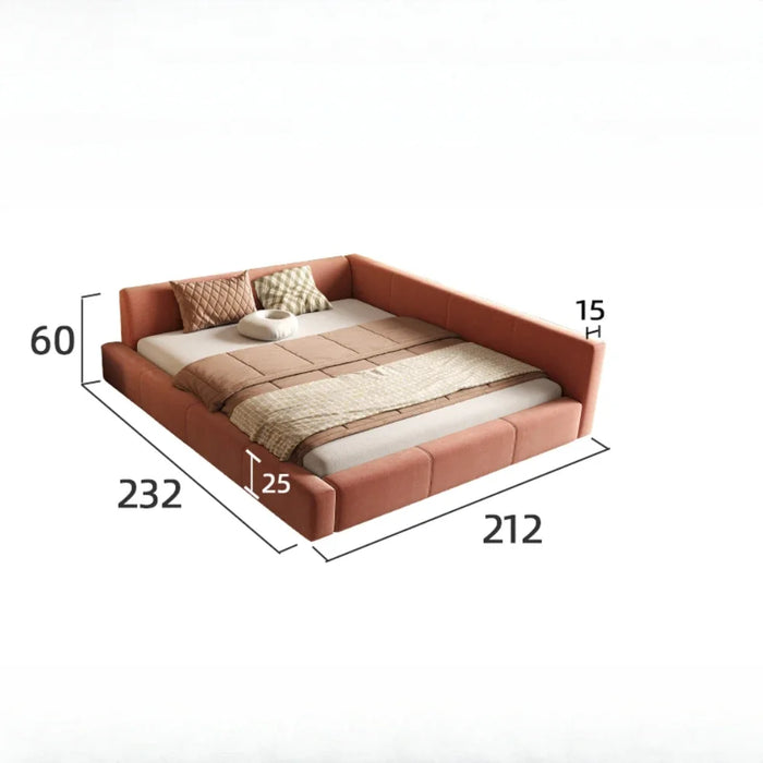 Modern Reading Bed Bedroom Unique Girls Upholstery Double Queen Bed Lounge Nightstands Letto Matrimoniale Home Furniture