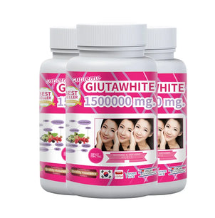 Collagen Supplements with Vitamin C & Biotin | Gluta White 1500000mg Hydrating Formula Skin Whitening Pills | 30 Liquid Softgels