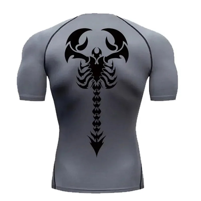 Men's fitness clothing, sports running T-shirt, fitness short sleeved tight fitting shirt, sportswear