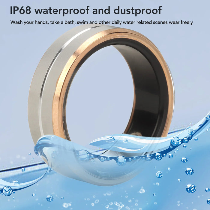 Smart Health Ring with APP Sleep Monitoring Step Counting Camera Control IP68 Waterproof Smart Ring Fitness Tracker Men Women