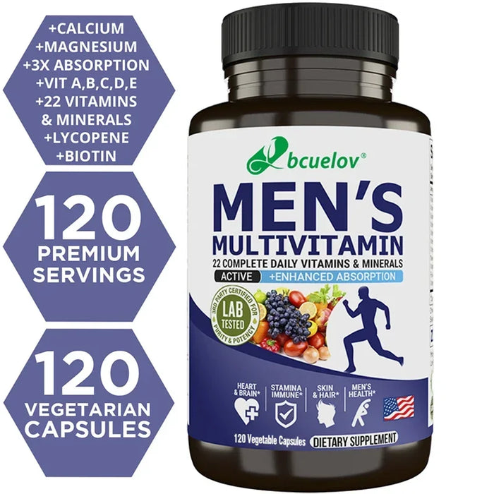Men's Multivitamin Multimineral Supplement Vitamin ABCDEK Magnesium Calcium Zinc To Replenish Energy and Promote Overall Health